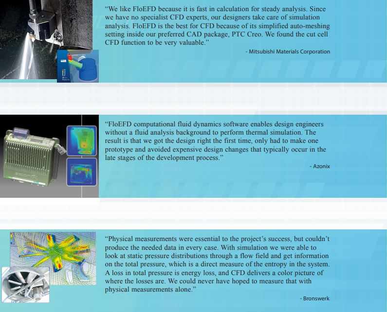 FloEFD testimonials x 3